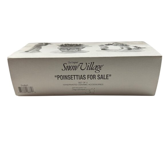 The Original Snow Village "Poinsettias For Sale" Handpainted Ceramic Accessories - Picture 7 of 8